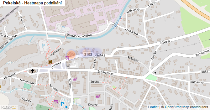 Pekelská - mapa podnikání