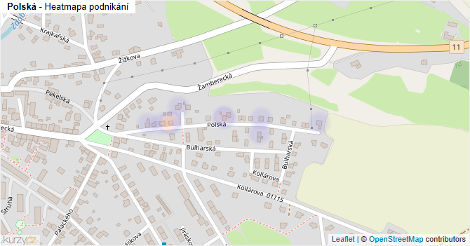 Polská - mapa podnikání