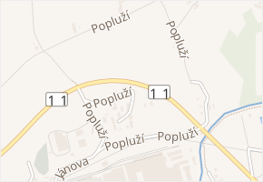 Popluží v obci Vamberk - mapa ulice