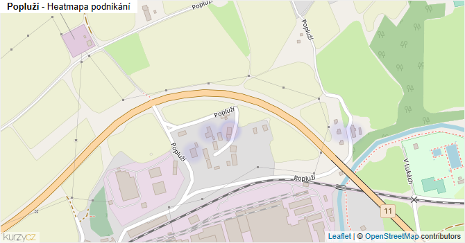 Popluží - mapa podnikání