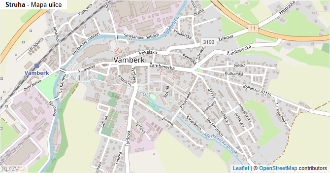 Struha - mapa ulice