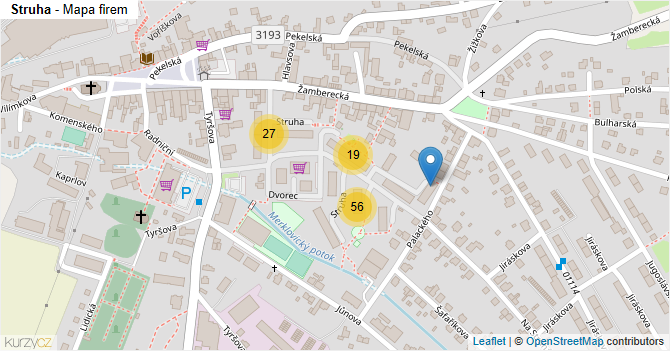 Struha - mapa firem