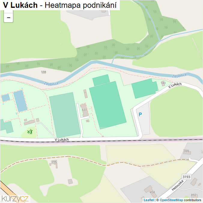 Mapa V Lukách - Firmy v ulici.