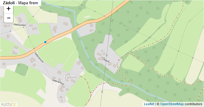 Zádolí - mapa firem