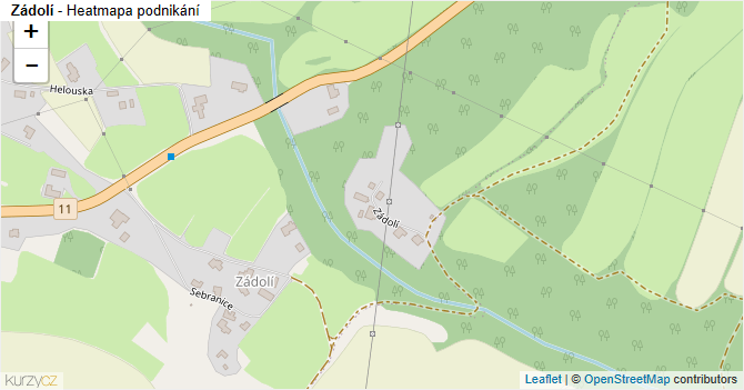 Zádolí - mapa podnikání