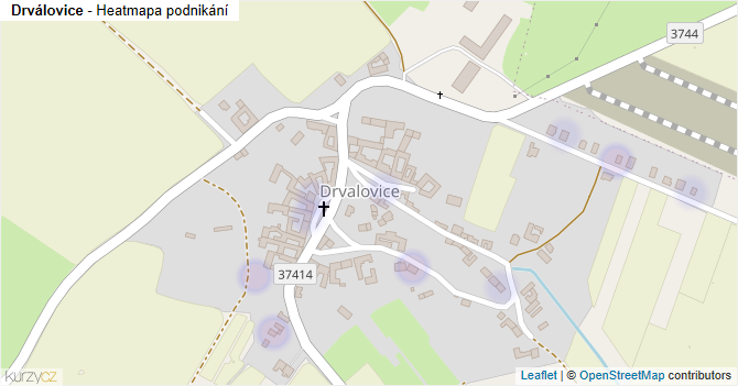 Drválovice - mapa podnikání