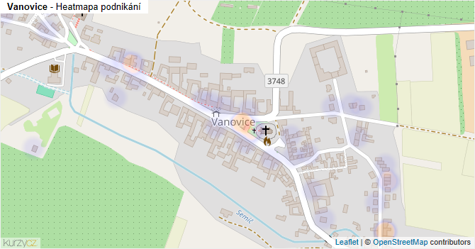Vanovice - mapa podnikání