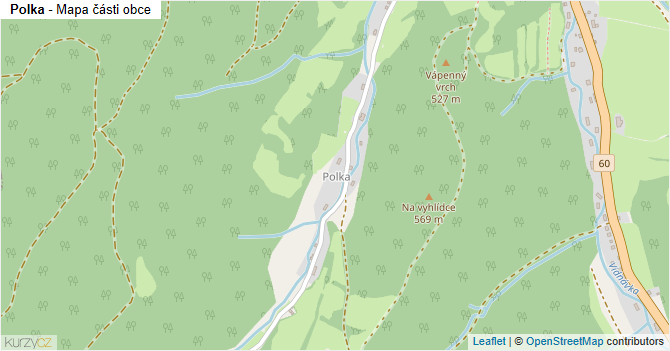 Polka - mapa části obce
