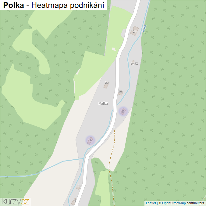 Mapa Polka - Firmy v části obce.