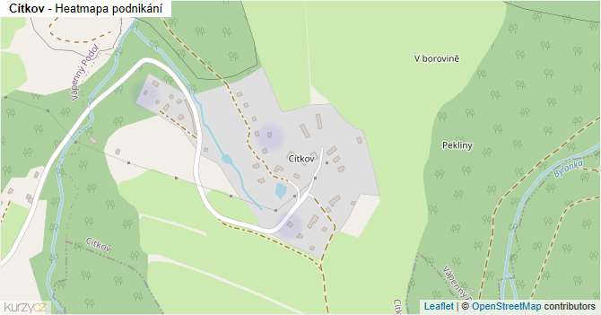 Cítkov - mapa podnikání