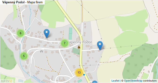 Vápenný Podol - mapa firem