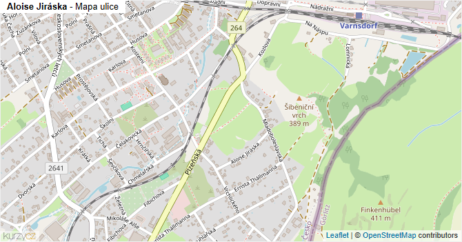 Aloise Jiráska - mapa ulice