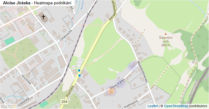 Aloise Jiráska - mapa podnikání