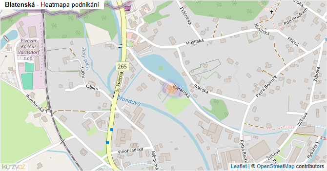 Blatenská - mapa podnikání