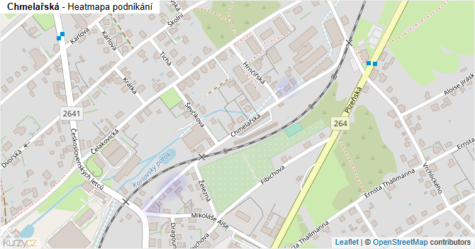 Chmelařská - mapa podnikání