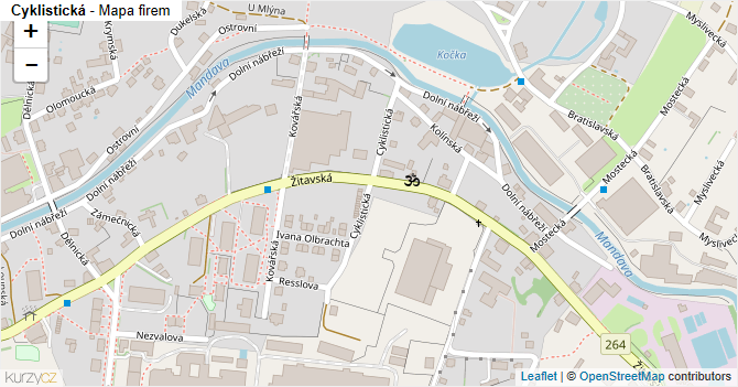 Cyklistická - mapa firem