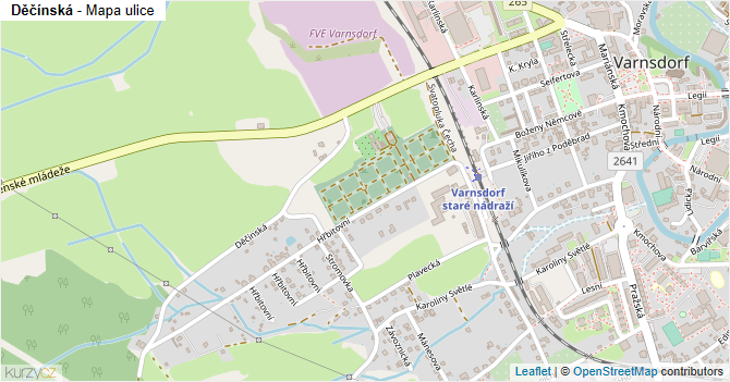 Děčínská - mapa ulice
