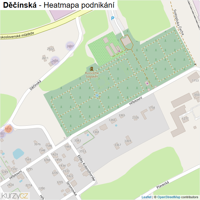 Mapa Děčínská - Firmy v ulici.