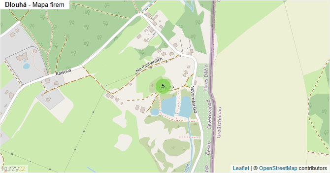 Dlouhá - mapa firem