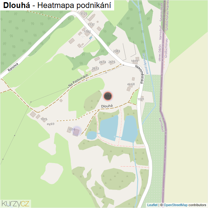 Mapa Dlouhá - Firmy v ulici.