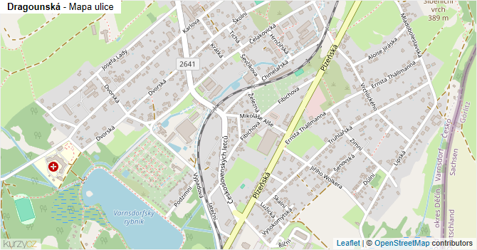 Dragounská - mapa ulice