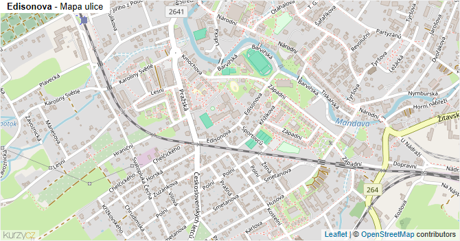 Edisonova - mapa ulice