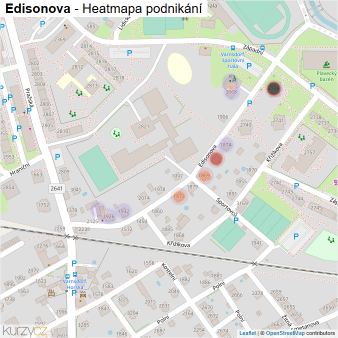 Mapa Edisonova - Firmy v ulici.