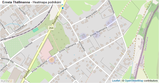 Ernsta Thällmanna - mapa podnikání