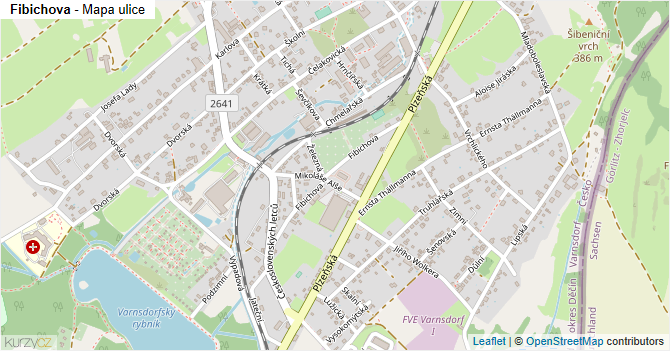 Fibichova - mapa ulice