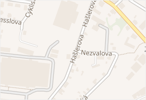 Hašlerova v obci Varnsdorf - mapa ulice