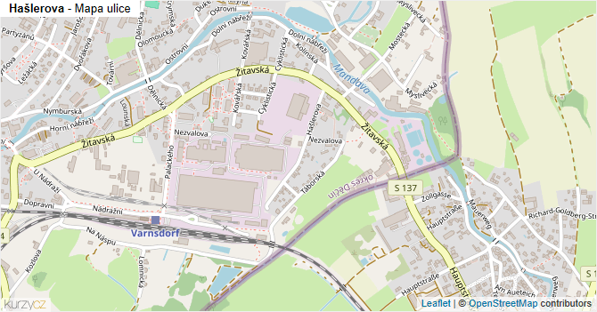 Hašlerova - mapa ulice