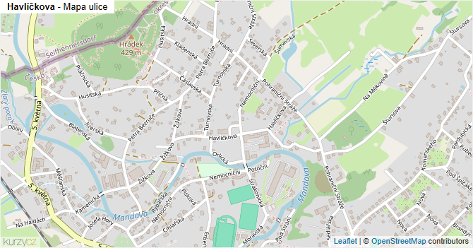 Havlíčkova - mapa ulice