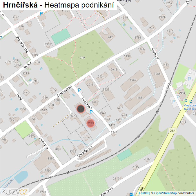 Mapa Hrnčířská - Firmy v ulici.