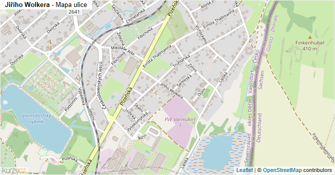 Jiřího Wolkera - mapa ulice