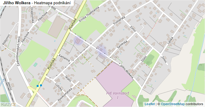 Jiřího Wolkera - mapa podnikání