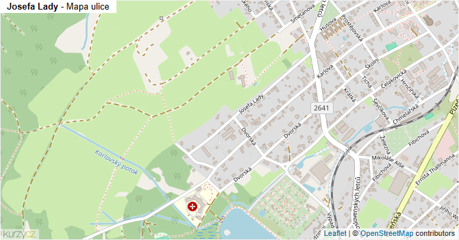 Josefa Lady - mapa ulice