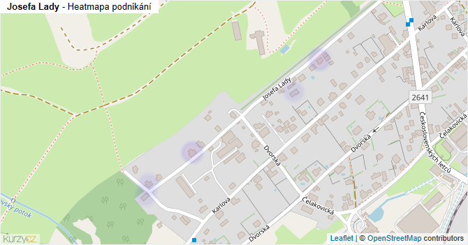 Josefa Lady - mapa podnikání