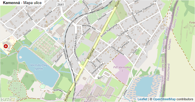 Kamenná - mapa ulice