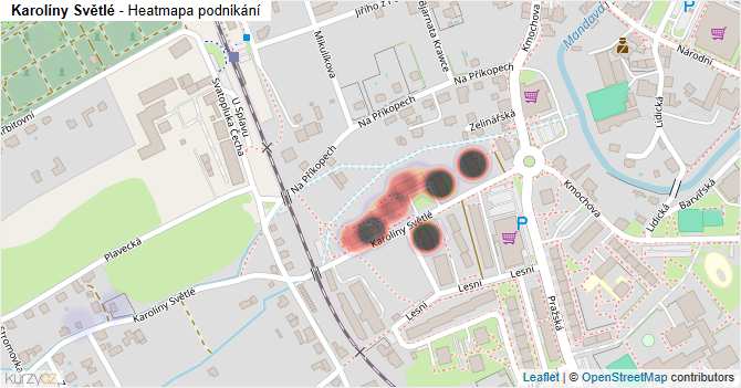 Karolíny Světlé - mapa podnikání