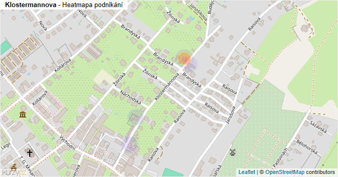 Klostermannova - mapa podnikání