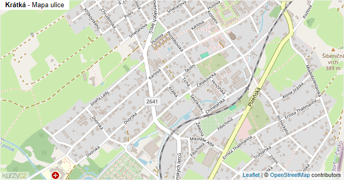 Krátká - mapa ulice