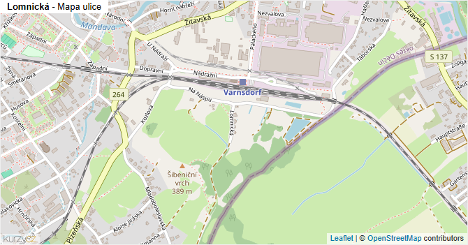 Lomnická - mapa ulice