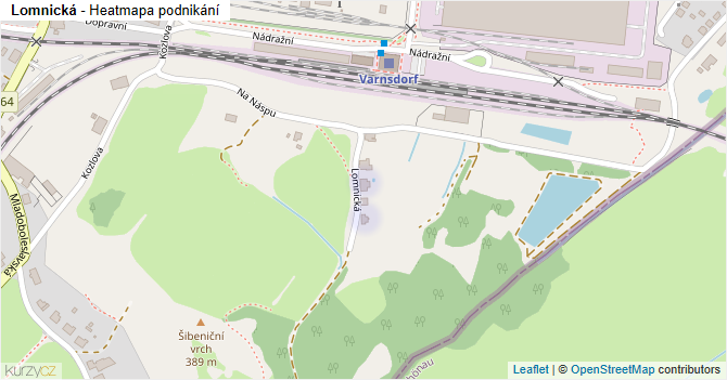 Lomnická - mapa podnikání