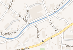 Lounská v obci Varnsdorf - mapa ulice