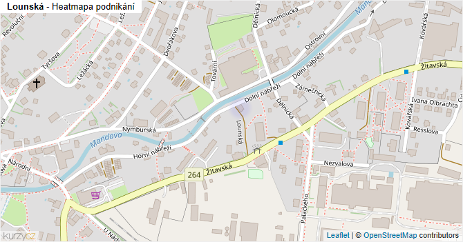 Lounská - mapa podnikání