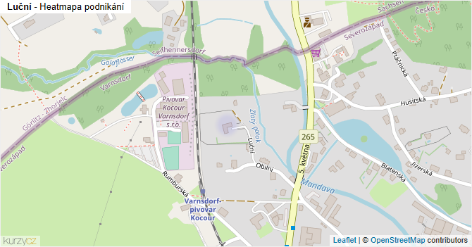 Luční - mapa podnikání