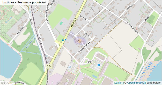 Lužická - mapa podnikání