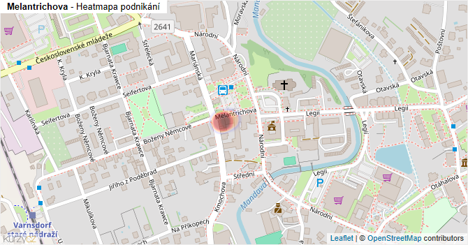 Melantrichova - mapa podnikání