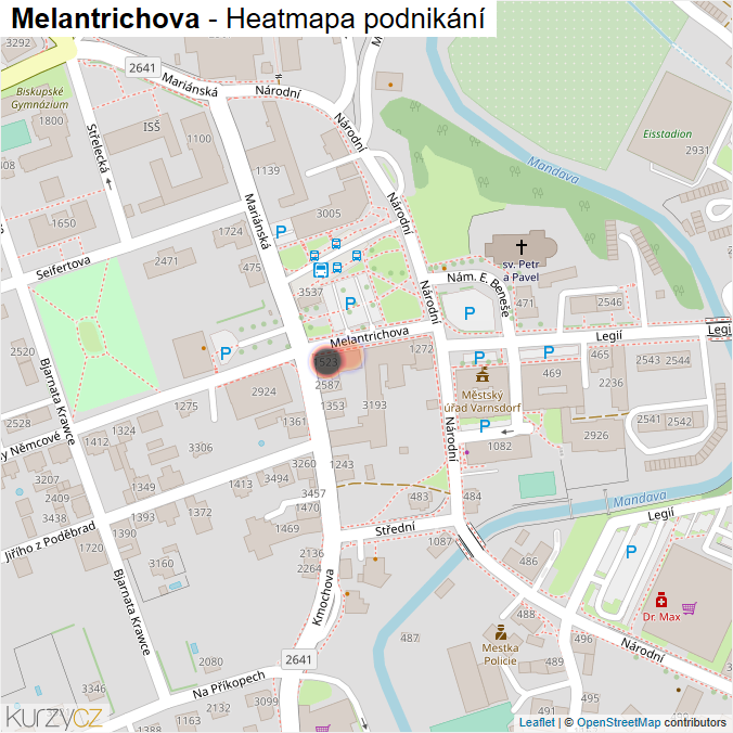Mapa Melantrichova - Firmy v ulici.