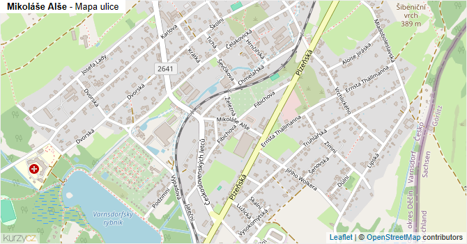 Mikoláše Alše - mapa ulice